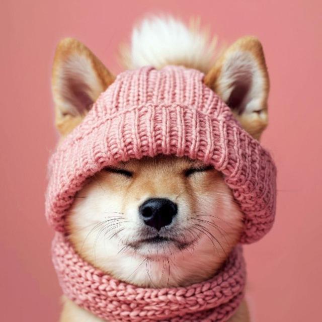 Dog wif hat